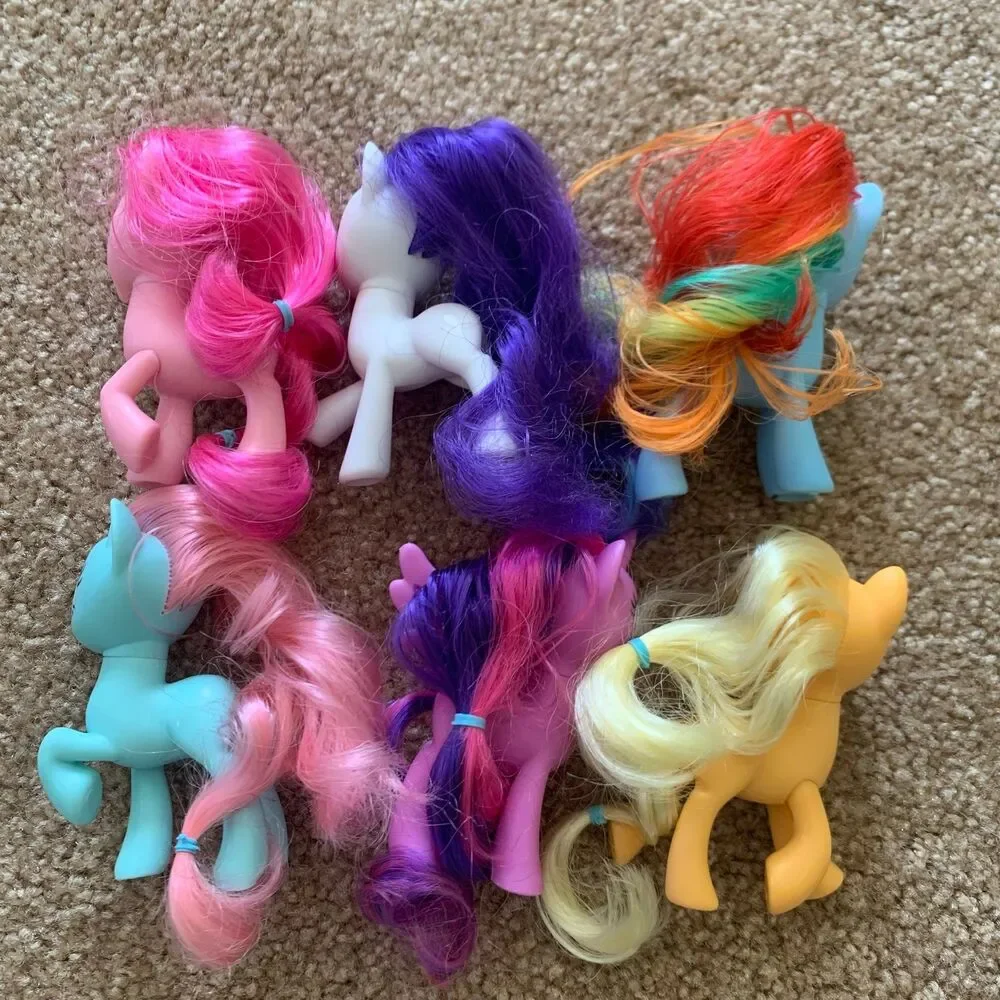 My Little Pony lot of 6 pinkie pie rarity rainbow dash minty apple dash
